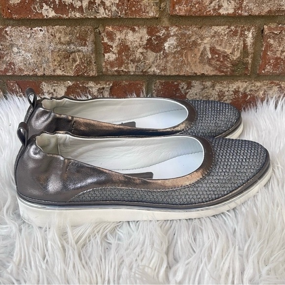 Ron White Women Natanya Mesh Metallic Pewter Ballet Flat Slip-on Shoes Sz 9.5/40 - Picture 4 of 14